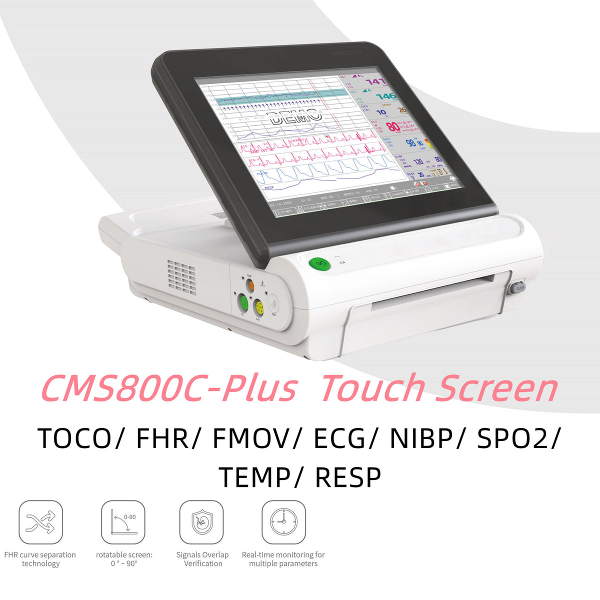 CONTEC CMS800A moniteur fœtal portable haute résolution moniteur de ry
