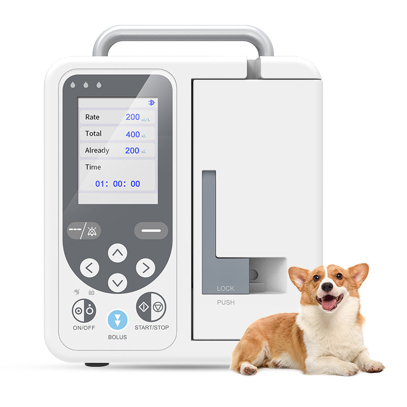 Bomba de infusión veterinaria SP750 Control médico de fluido IV estándar preciso con alarma