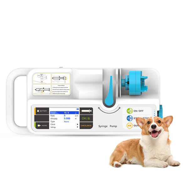 CONTEC SP950-VET Bomba de Jeringa Infusión Precisa alarma en tiempo real Uso Veterinario animales mascotas