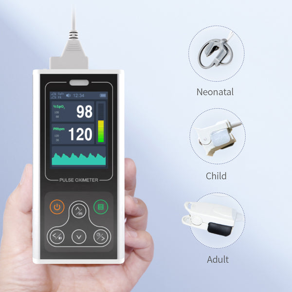CONTEC Handheld Pulse Oximeter CMS60D1 Fingertip Colour Display SpO2,rechargeable free pc software CE FDA
