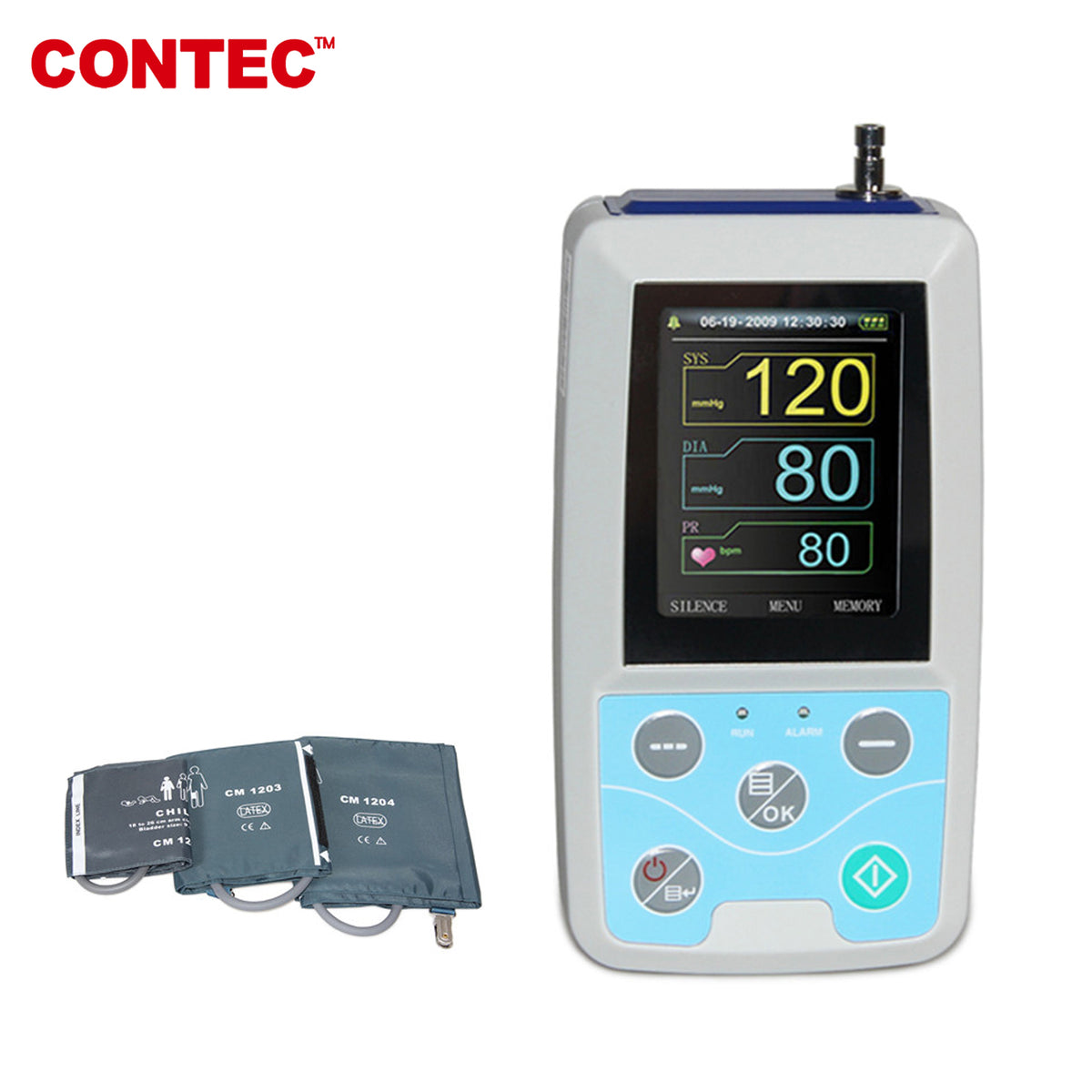 US ship CONTEC Ambulatory Blood Pressure Monitor+Software 24h NIBP Holter  ABPM50