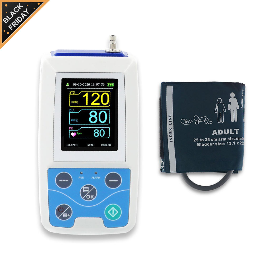 Automatic Blood Pressure Monitor NIBP Holter ABPM50 with adult cuff USB 24 Hour Record