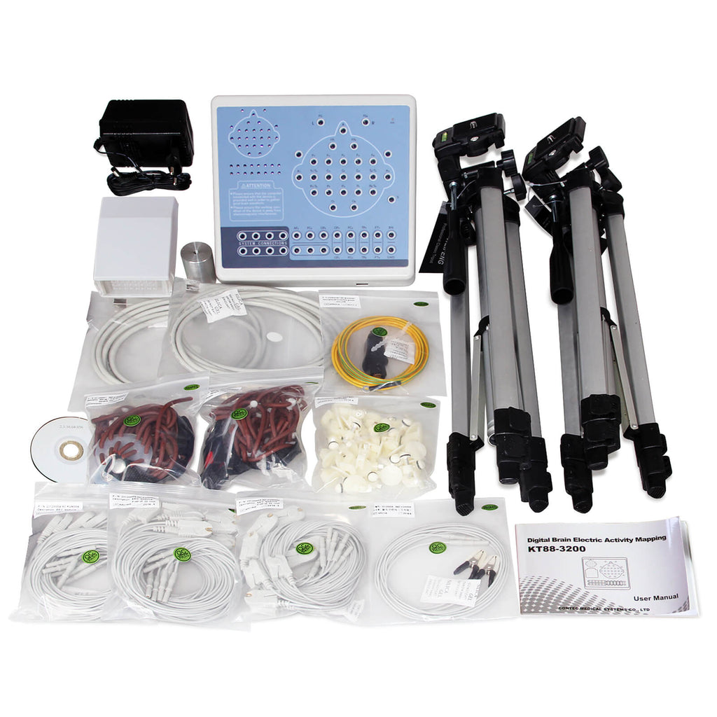 With Video KT88-3200 Digital 32 Channel EEG Machine&Mapping System,2 tripods,Brain electric CONTEC - CONTEC