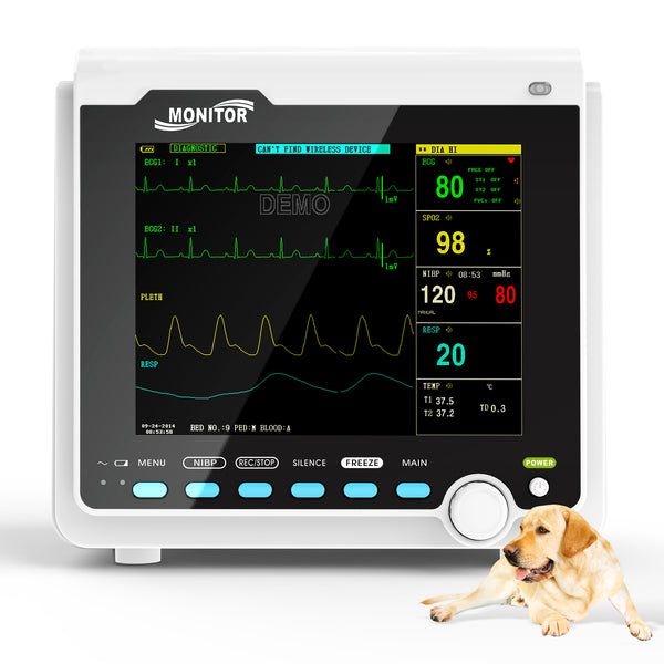 Easesyn ES50B-VET Veterinary Patient Monitor ICU CCU Vital Signs Monitor 6 Parameters