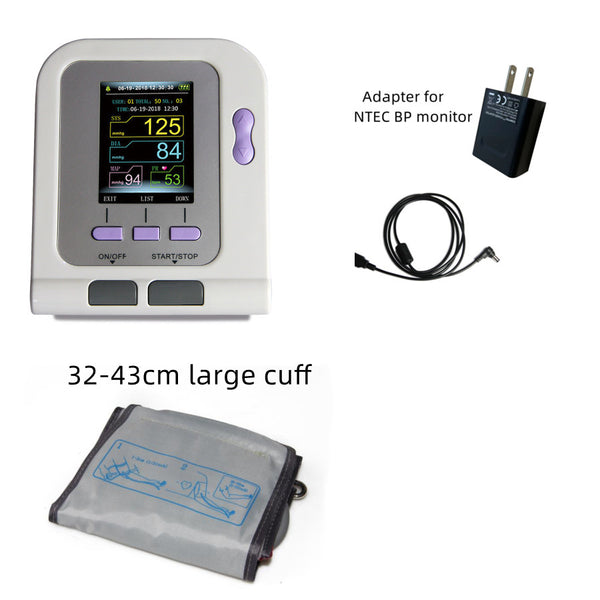 CONTEC08A Digital Upper Arm Blood Pressure Monitor with large adult cuff 32-43cm + adapter +PC Software
