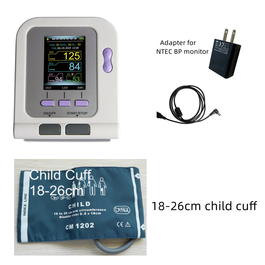 CONTEC 08A Monitor digital de presión arterial de brazo superior 3 manguitos BP + software para PC
