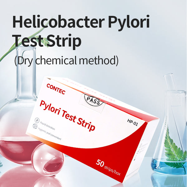 Papier de test CONTEC Helicobacter pylori pour la gastrite chronique et l'ulcère gastroduodénal en détectant l'uréase dans le tartre 50 pièces/boîte 