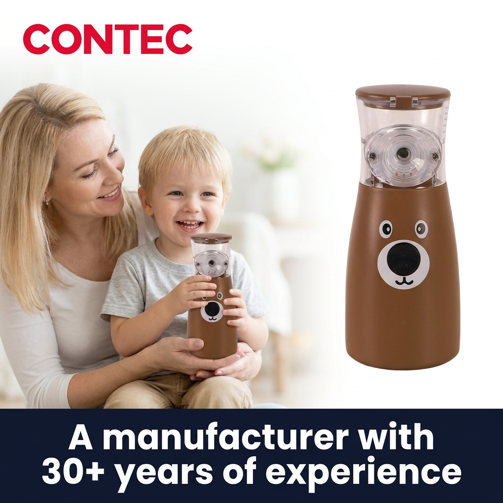 Contec Ne-M03 nebulizer Portable Ultrasonic Mesh Nebulizer Adult Child two masks handheld Humidifier rechargeable