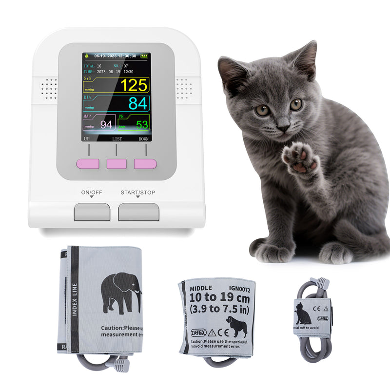 Veterinary CONTEC08A-VET with 3 free cuffs Digital Blood Pressure Moni