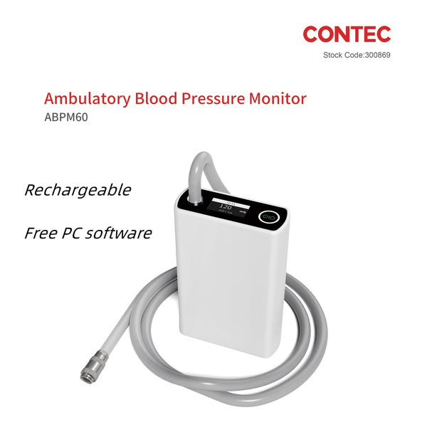 CONTEC portátil ABPM60 24 horas monitor de presión arterial holter digital monitor de presión arterial para ambulatorio recargable