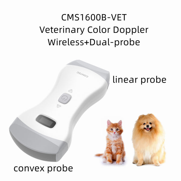 CMS1600B-VET handheld dual-probe color Doppler ultrasound diagnostic system WIFI rechargeable veterinary use for animals/pets