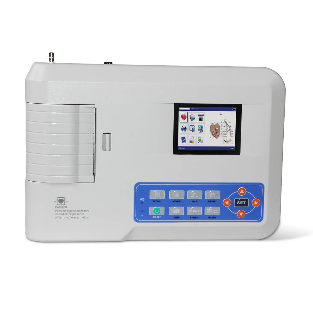 CONTEC ECG300G Electrocardiograph,Digital 3 Channel 12 lead EKG+Printer,PC software - CONTEC