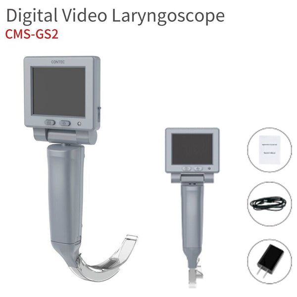 CONTEC GS2 Digital Video Laryngoscope 2.8”color LCD with Software 3 Sizes Blades