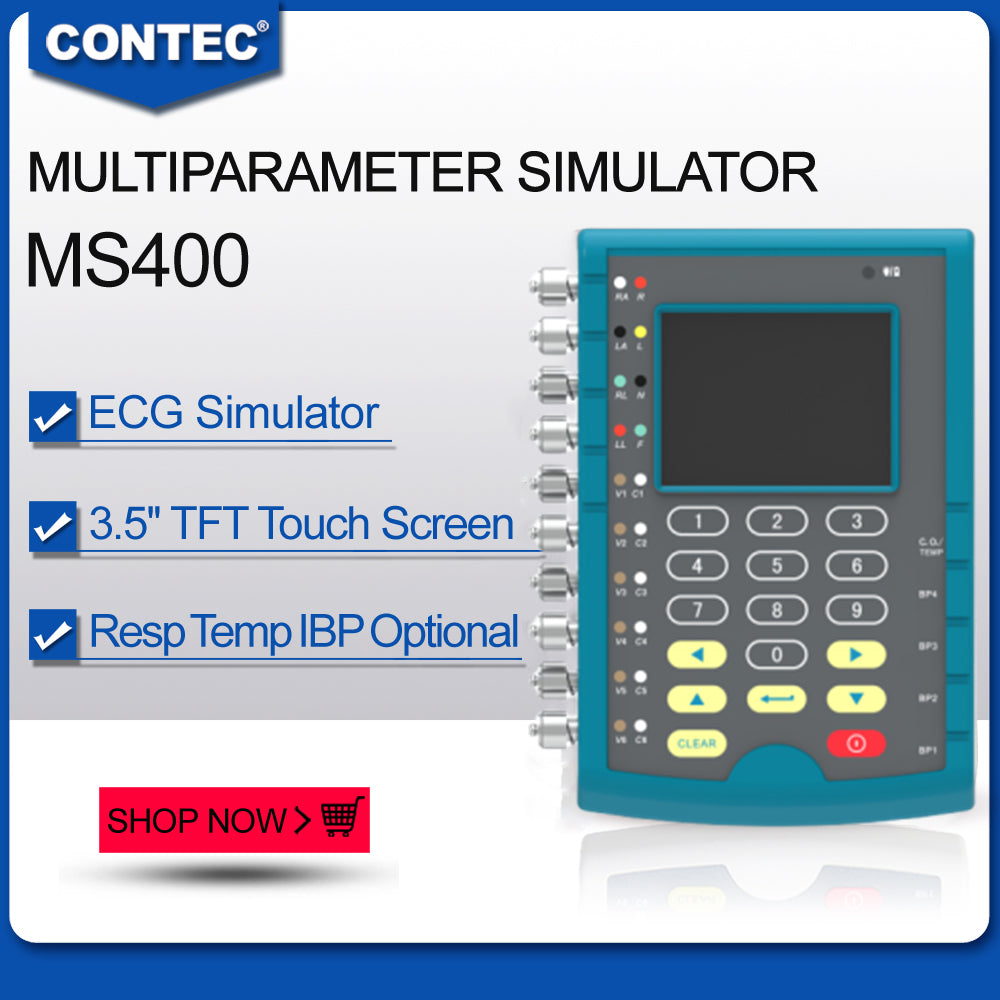 Monitor de paciente táctil en color multiparamétrico con simulador multiparamétrico MS400 