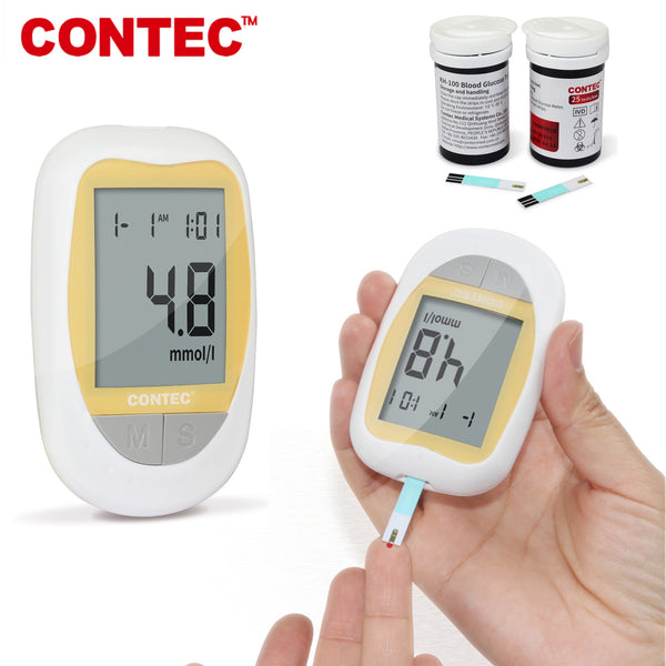 CONTEC KH-100 Blood Glucose Meter Diabetic Suger Test Monitor, 50pcs Strips - CONTEC