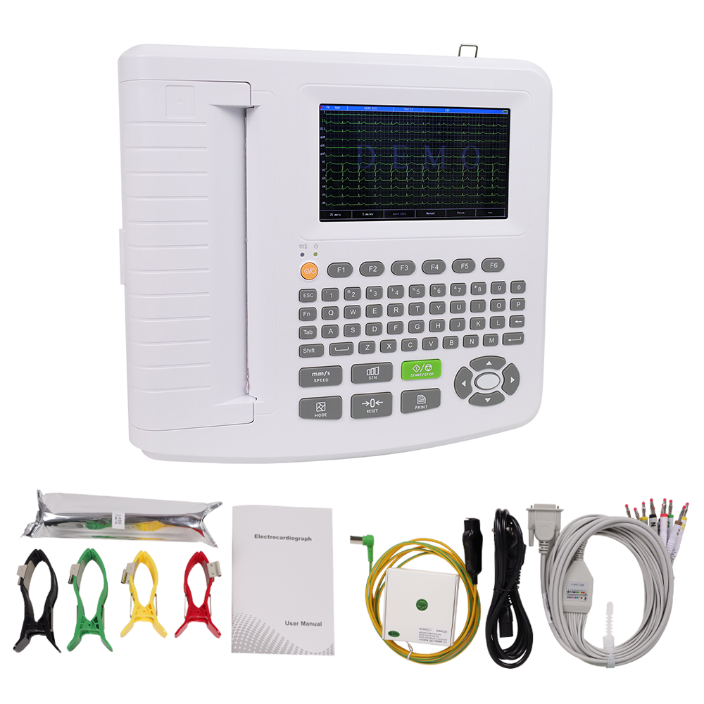 ECG1201G – imprimante thermique pour électrocardiographe numérique à 12 canaux, 12 fils, PC SW
