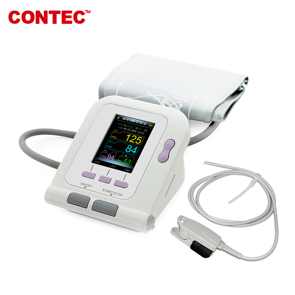 Fully Automatic Upper Arm Blood Pressure Monitor 3 Mode Electronic  Sphygmomanometer SPO2 Sensor with SPO2 Probe