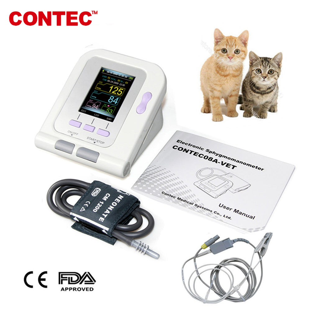 CONTEC08A Digital Veterinary Blood Pressure Monitor NIBP + SP02, PC Software, Dog/Cat ,CONTEC - CONTEC