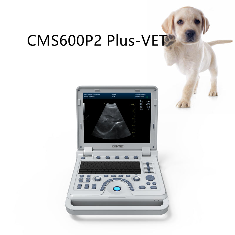 VET CONTEC CMS600P2PLUS-VET B-ultrasound scanner with convex probe newest machine for pets animals