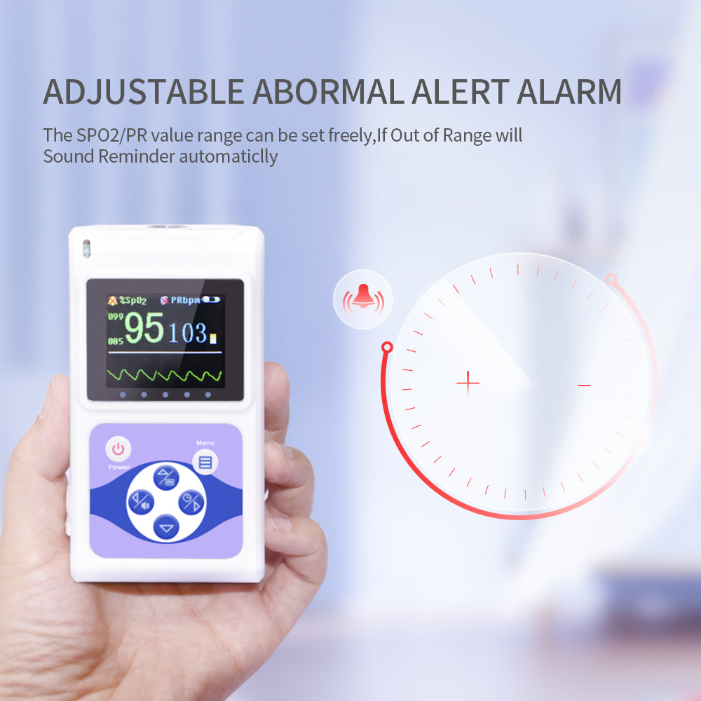 CMS60D Color OLED Finger Tip Pulse Oximeter Handheld Spo2 Monitor Puls ...