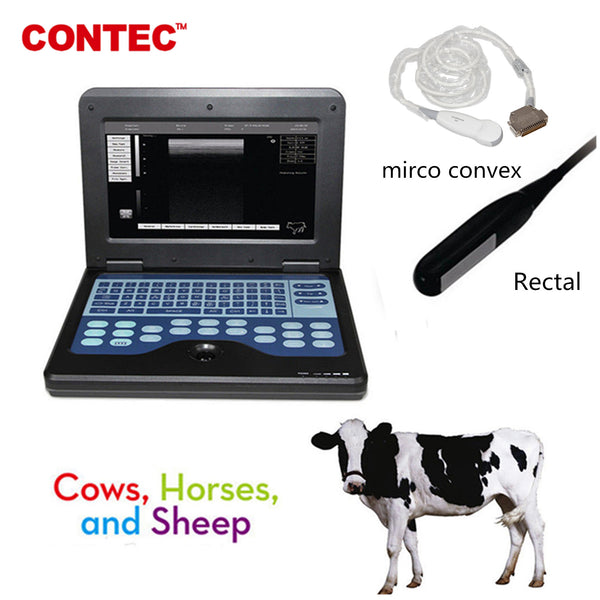 CMS600P2VET Veterinary Ultrasound Scanner Laptop Machine,Horse/Cow Rectal and mirco convex 2 probes - CONTEC