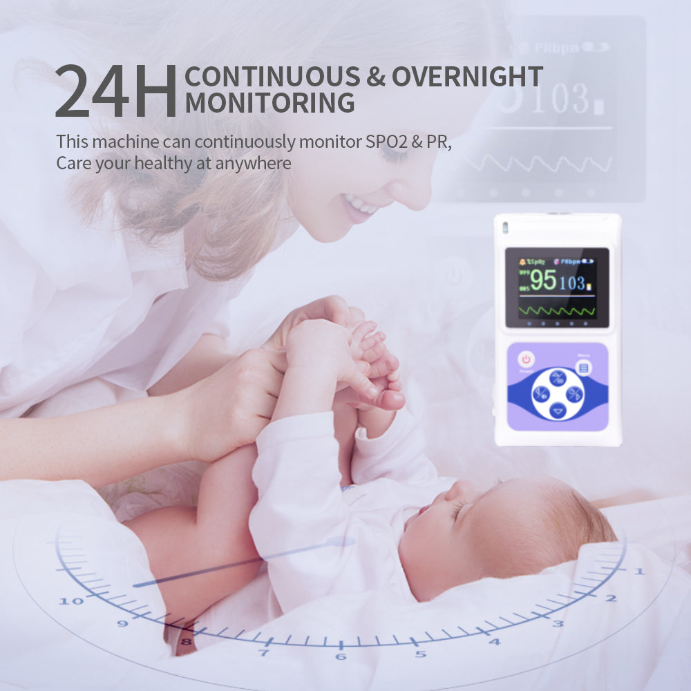 CMS60D Handheld Pulse Oximeter+Adult,Paediatric & Neonatal 3 spo2 Prob