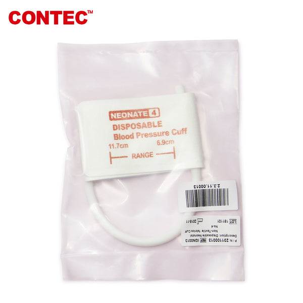 CONTEC Upper Arm Neonate/Pediatric BP Cuff Disposable 6.9-11.7CM (Veterinary Dog/Cat Cuff) - CONTEC