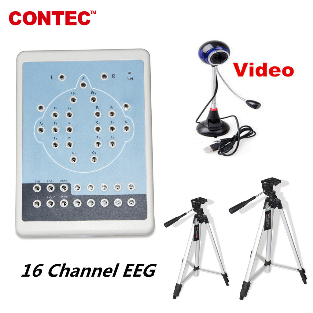 CONTEC KT88-1016 Digital 16-Channel EEG Machine& Mapping Systems,Video camera+ Software - CONTEC