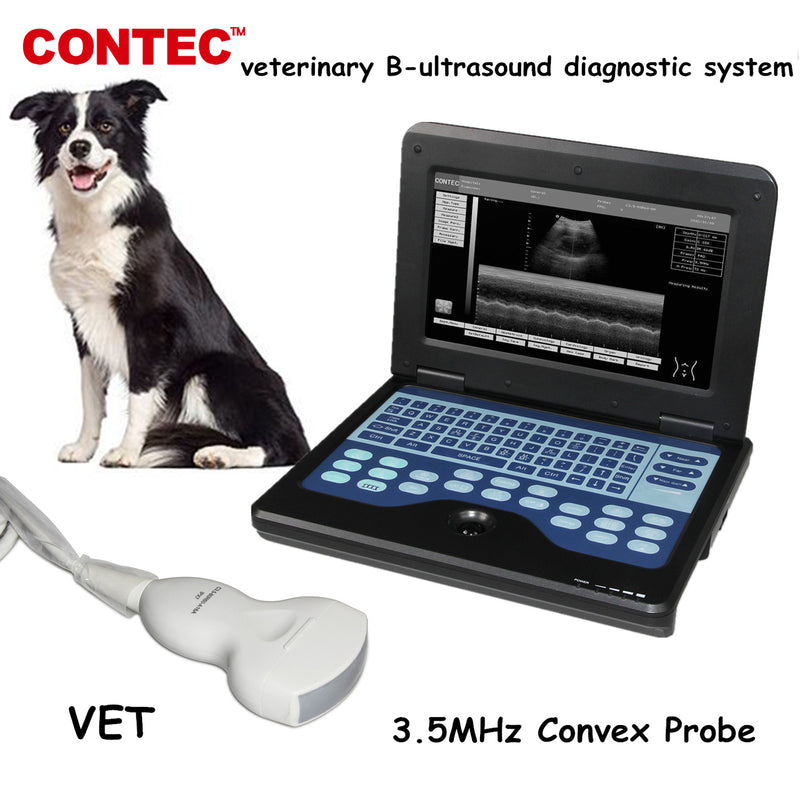 Scanner de machine à ultrasons pour ordinateur portable vétérinaire 3.5MHZ  sonde convexe VET/Animaux 