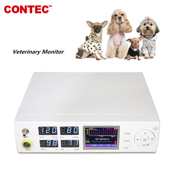 CONTEC CMS5000VET Veterinary Monitor SpO2 NIBP PR animal tongue clip SpO2 probe - CONTEC