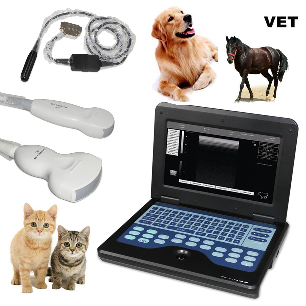 CONTEC vétérinaire CMS600P2VET ordinateur portable utilisation animale système de diagnostic par ultrasons B + 3 sondes