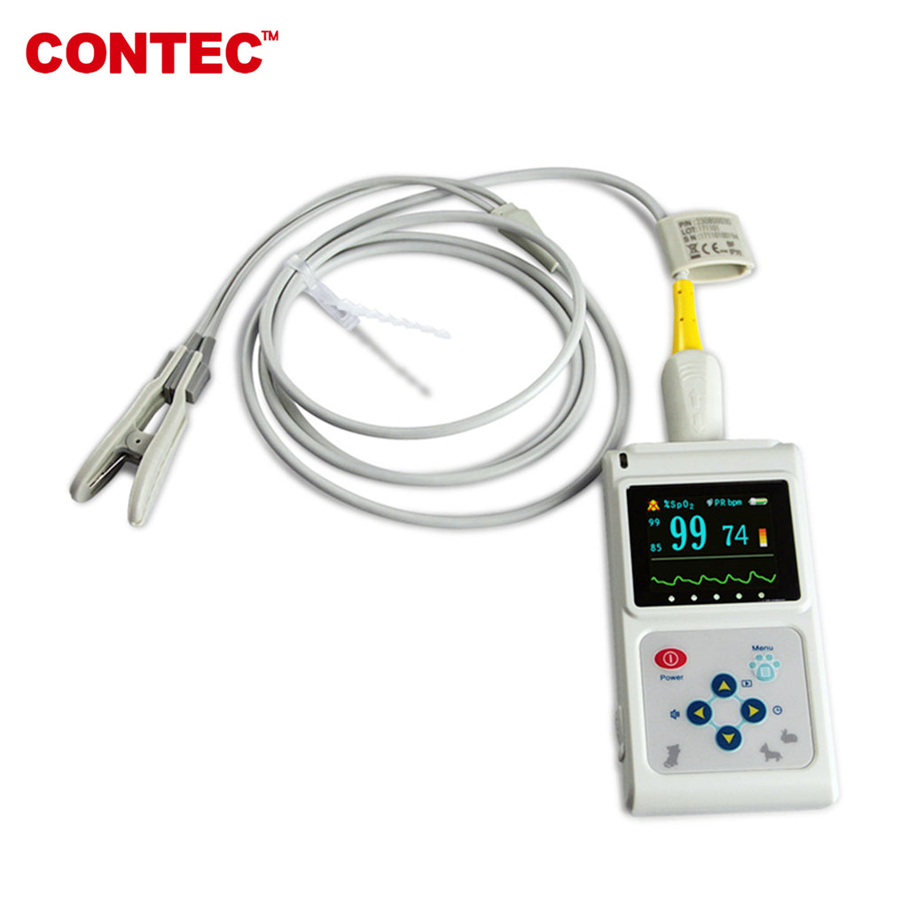 CMS60D-VET SPO2 Pulse Oximeter, Tongue Ear Blood Oxygen Monitor FDA - CONTEC