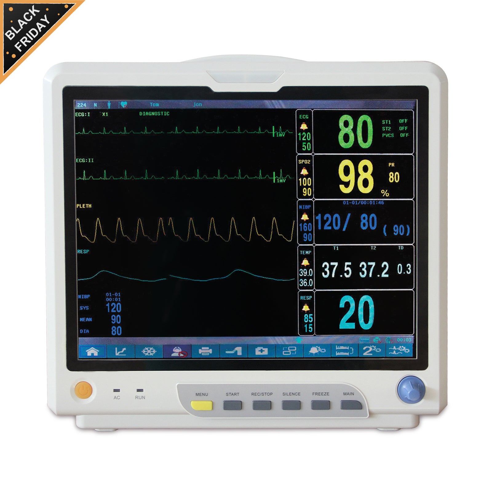 CONTEC CMS9200 6 para Multi-Parameter ICU CCU Patient Monitor 15'' TFT