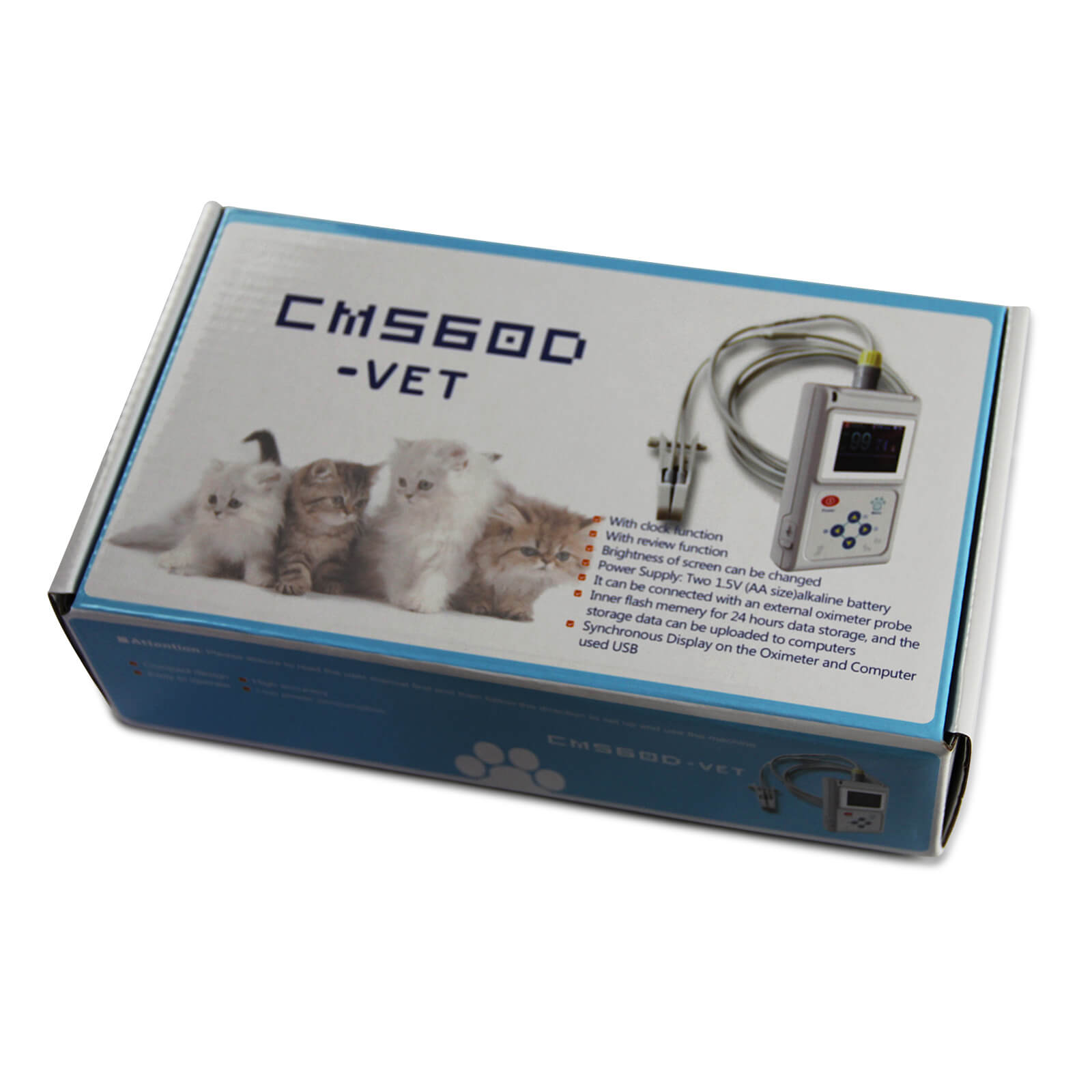 CMS60D-VET SPO2 Pulse Oximeter, Tongue Ear Blood Oxygen Monitor FDA ...