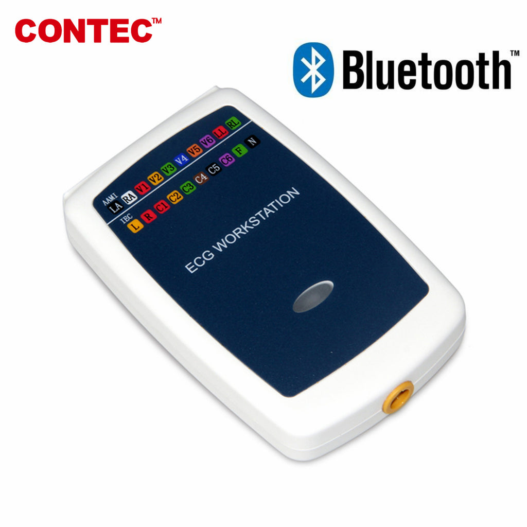 CONTEC E6 portable ecg machine electrocardiografo 12-lead ekg  electrocardiograph color LCD touch screen free PC software