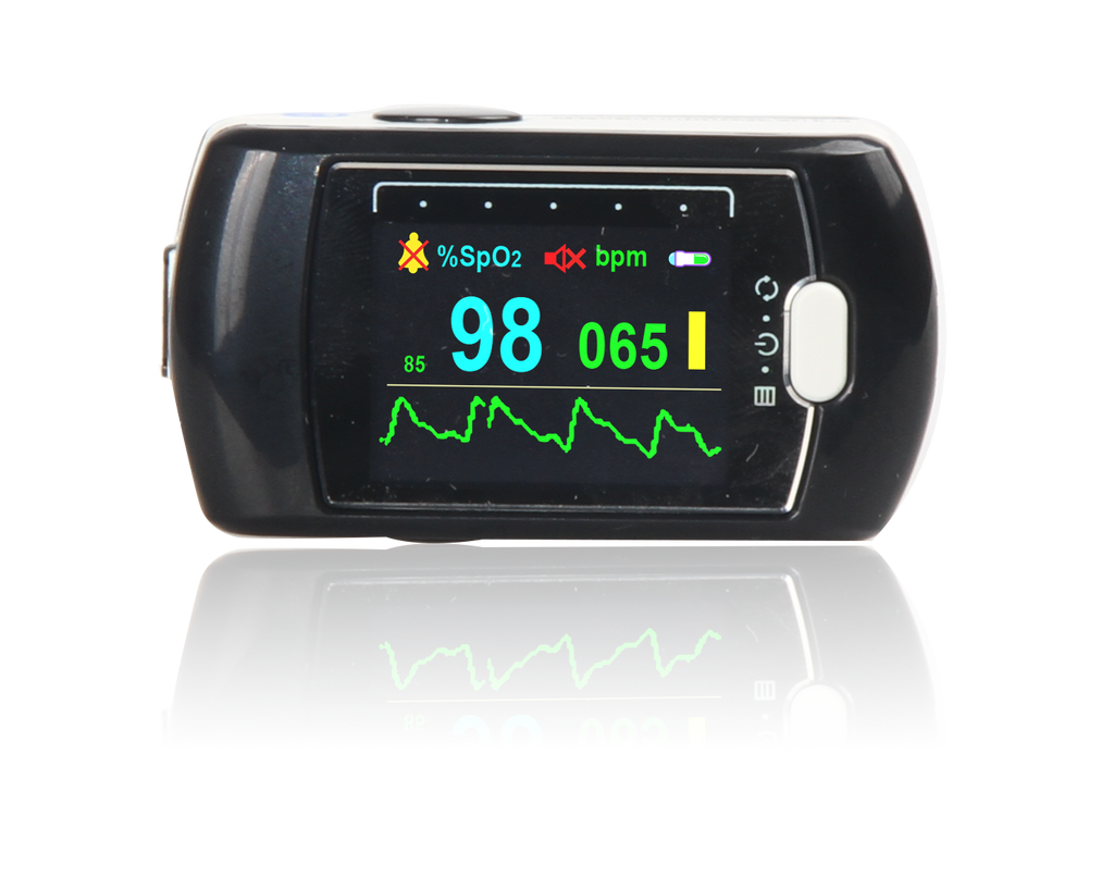 CONTEC CMS50EW Fingertip Pulse Oximeter with Bluetooth, OLED Display & Rechargeable - CONTEC