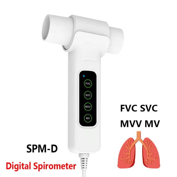 Espirómetro portátil SPM-D Software de medición de presión diferencial FVC MVV SVC 